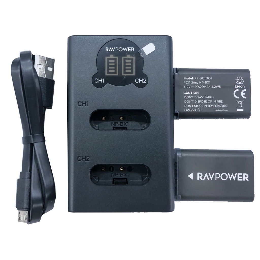 Bộ 1 pin 1 sạc máy ảnh Ravpower cho Sony NP-BX1