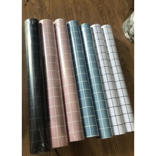 10M giấy dán tường kẻ caro keo sẵn khổ 45 cm