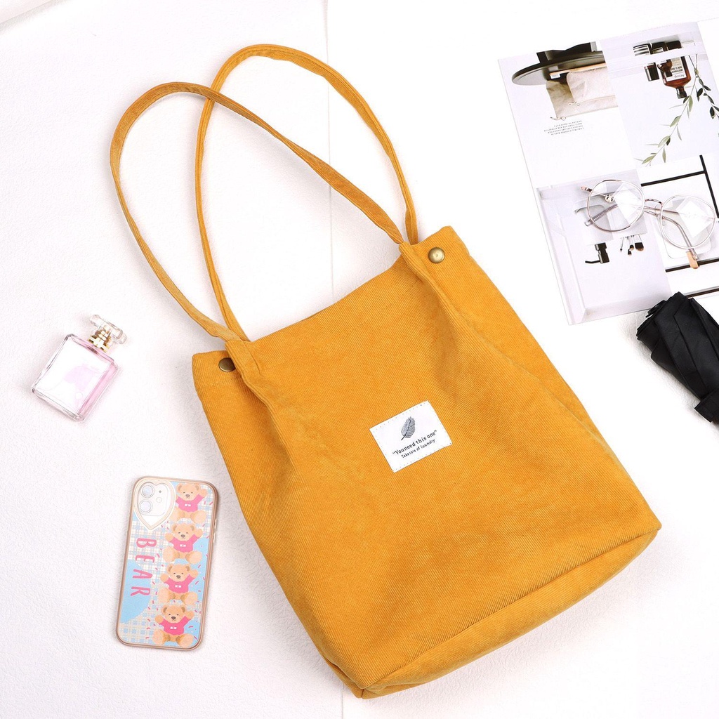 PATH Túi Tote Đeo Vai Vải Nhung Thời Trang Cho Nữ