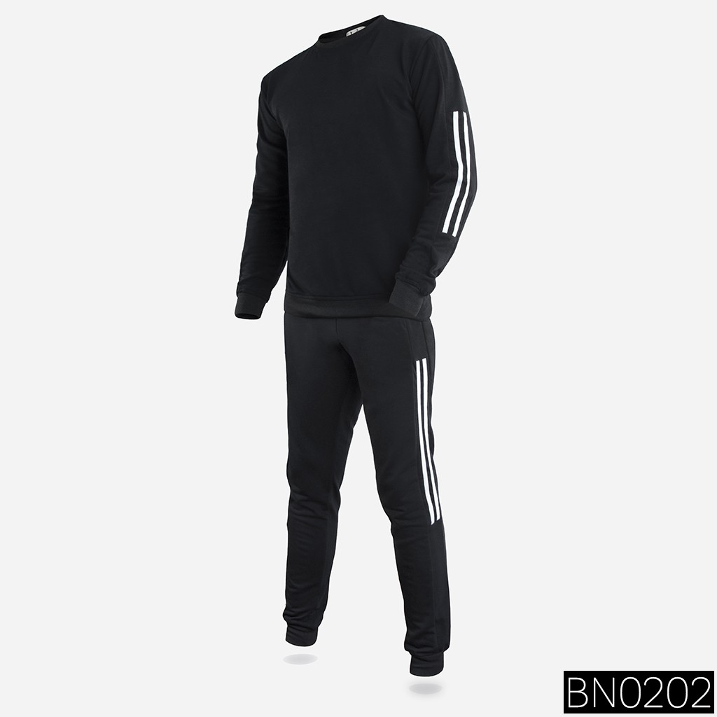 Bộ Nỉ Nam ROUGH Chất Nỉ Cao Cấp, 2 Sọc Thể Thao | BigBuy360 - bigbuy360.vn