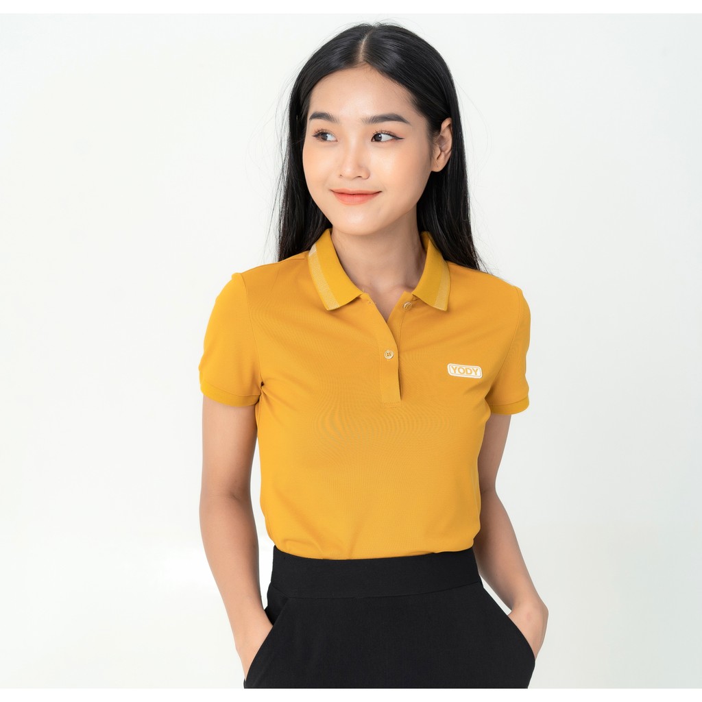 Áo polo nữ mắt chim YODY chất liệu cotton cao cấp thấm hút tốt APN3340