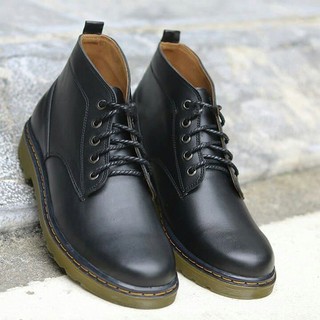 Giày bốt nam cổ thấp da bò đế khâu giày boot nam cao cấp