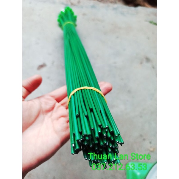 Set 10c Móc BỌC NHỰA XANH Dài 70cm