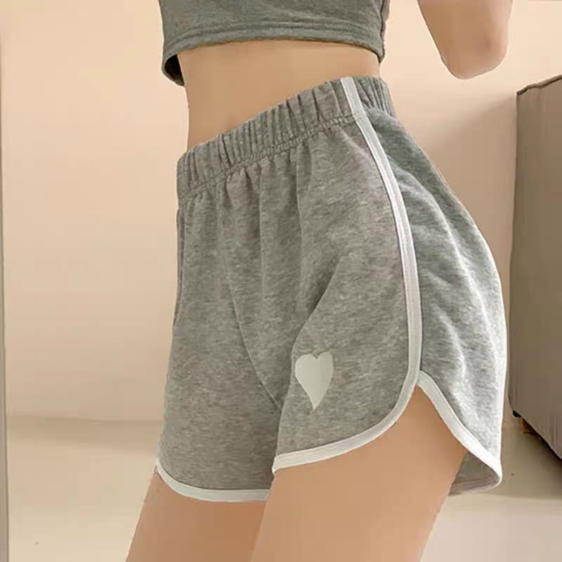 Quần đùi nữ mặc nhà sọc viền VIETSTAR quần short nữ ngắn cạp chun Tim trước chất Umi Ulzzang | BigBuy360 - bigbuy360.vn