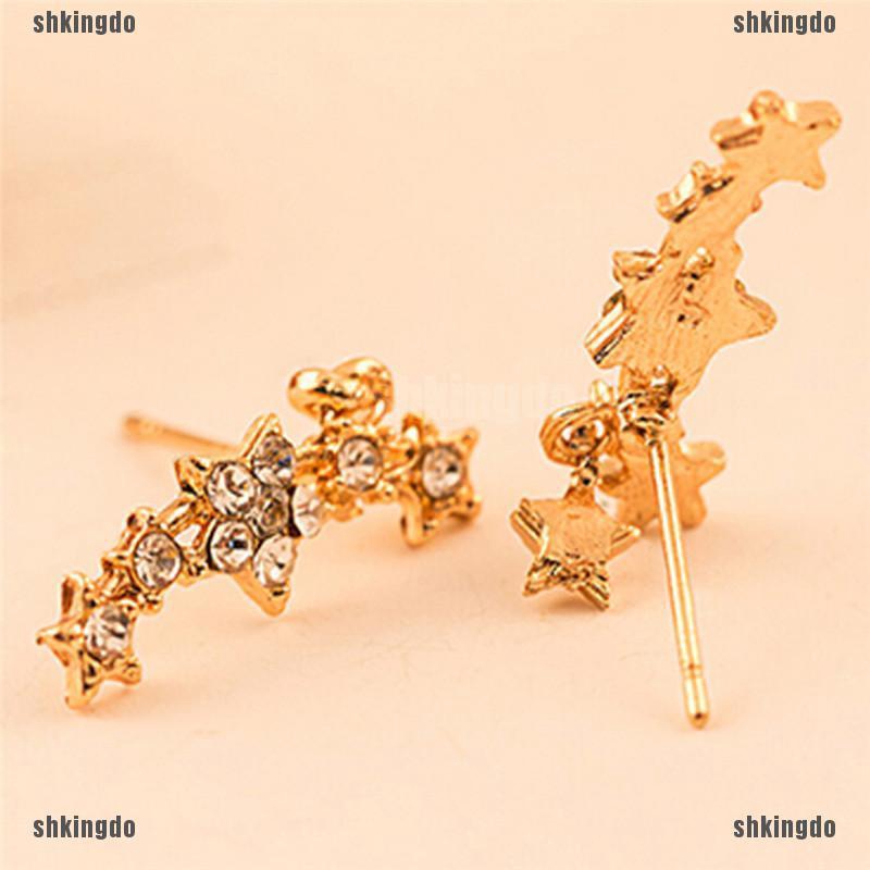 Khuyên Tai Hình Ngôi Sao Đính Đá Pha Lê Lấp Lánh