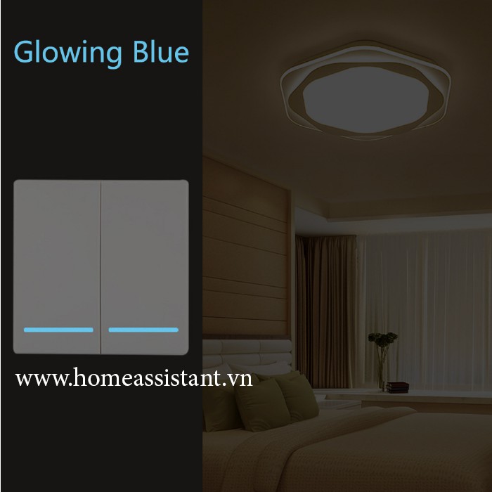 Công Tắc Phát Sóng RF 433Mhz Nút Bấm Điều Khiển Từ Xa Dán Tường Hình Vuông RFX01