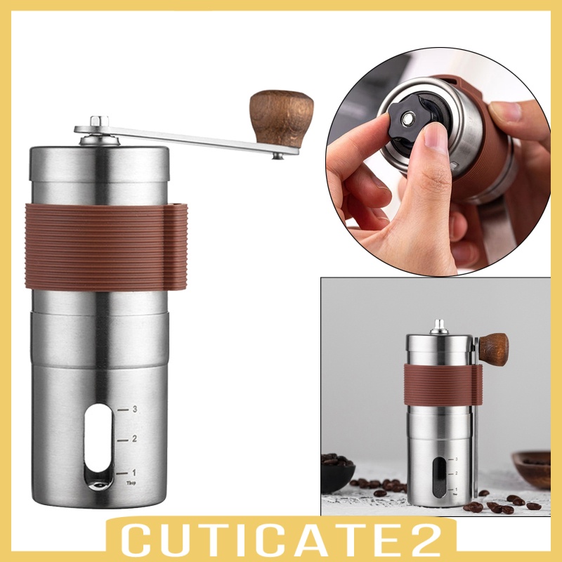 [CUTICATE2] Manual Coffee Grinder Adjustable Setting for Espresso French Press Camping