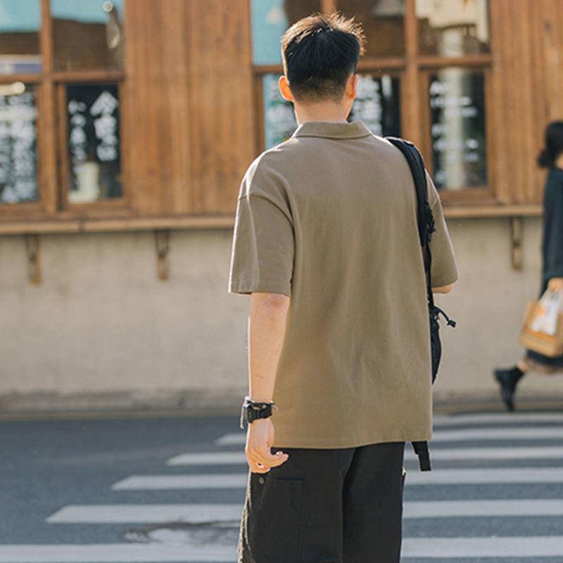 Áo Thun polo Tay Ngắn Có Túi Thêu Chữ Thời Trang Dành Cho