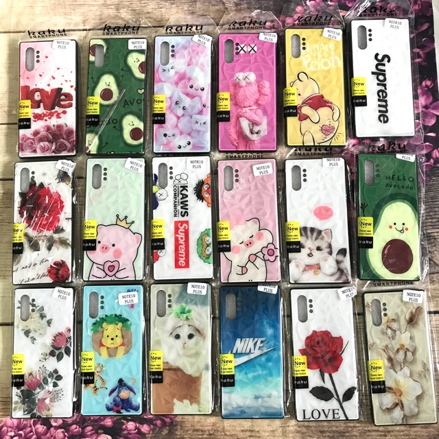 Ốp lưng Samsung Note 10 Plus(Note 10+) dẻo 3d giả đá