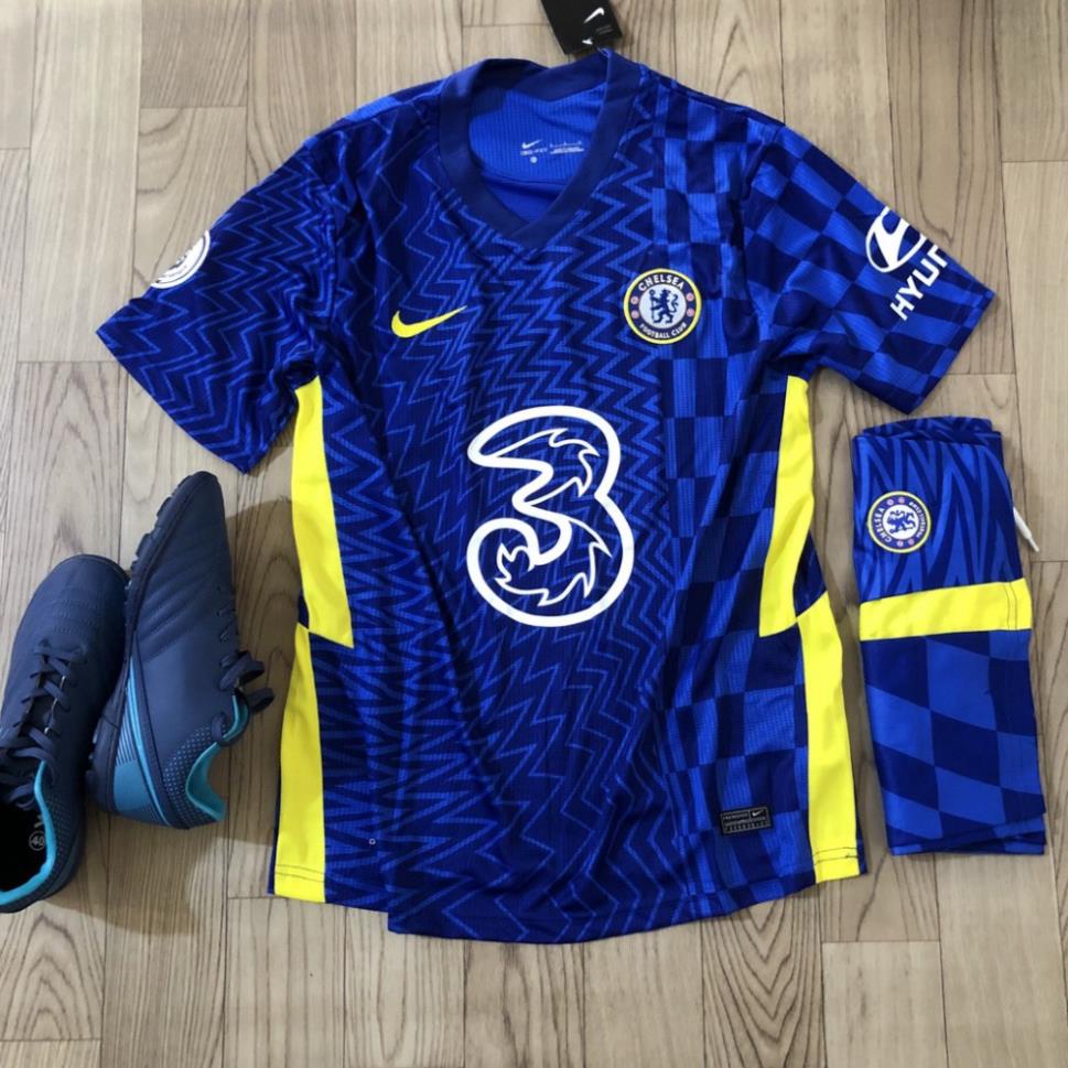 Áo Chelsea 2022 Bộ Quần Áo Bóng Đá CLB Chelsea 2022 Sân Nhà Màu Xanh phom 45-90kg ⚡