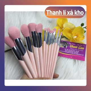 Cọ makeup cán gỗ hồng 11 cây