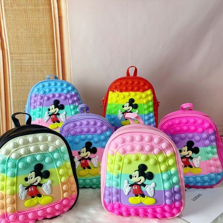 [Còn Hàng!!]Ba Lô Kích Thước Lớn 23CM In Hình Kỳ Lân Xinh Xắn Cho Bé Trai Gái