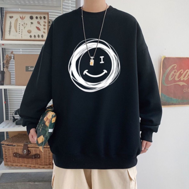 Áo sweater nam unisex form rộng nỉ ngoại local brand đẹp cặp đôi ulzzang hàn quốc oversize dày mịn MẶT CƯỜI