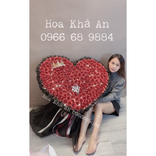 Tim nhũ 200bông siêu to khổng lồ, phối voan Hàn cao cấp. Cốt tự đứng siêu chắc chắn