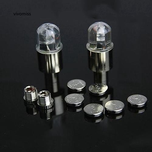 2 đèn LED gắn van bánh xe máy/xe hơi nhiều màu