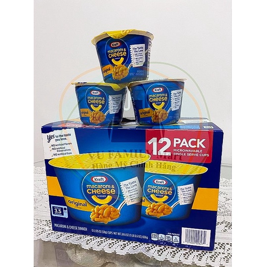 NUI PHÔ MAI KFART MAC & CHEESE Original Flavor Ly lẻ (58g) - Hàng Air Mỹ