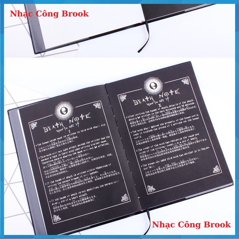 Sổ Tay Ghi Chú Death Note  Anime Manga Bìa Cứng Death Not Tặng Kèm Bút Lông