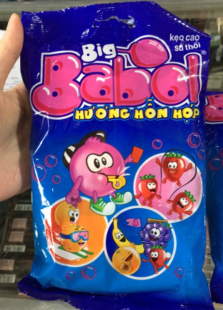 Kẹo Cao Su Hương Trái Cây Big Babol Gói 170g(50 viên)