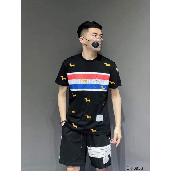 Áo THOM vạch ngực in chó TC6