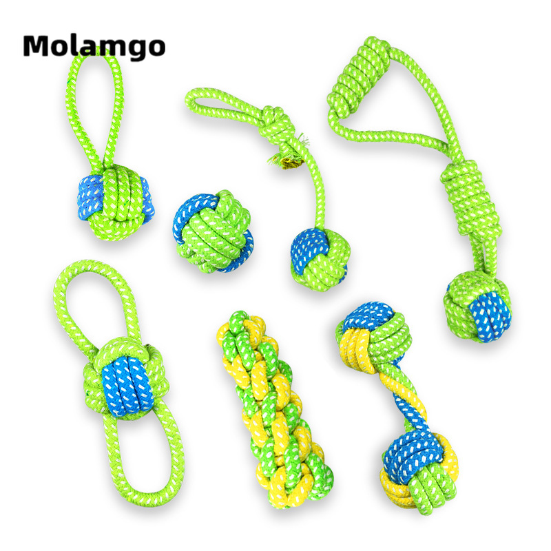 MOLAMGO Bộ Dây Thừng Làm Sạch Răng Cho Thú Cưng