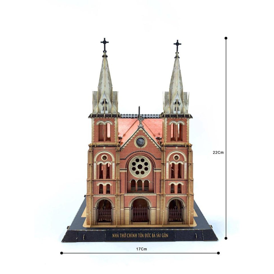 Bộ lắp ghép mô hình giấy cao cấp TAYTA Nhà Thờ Đức Bà - Sài Gòn