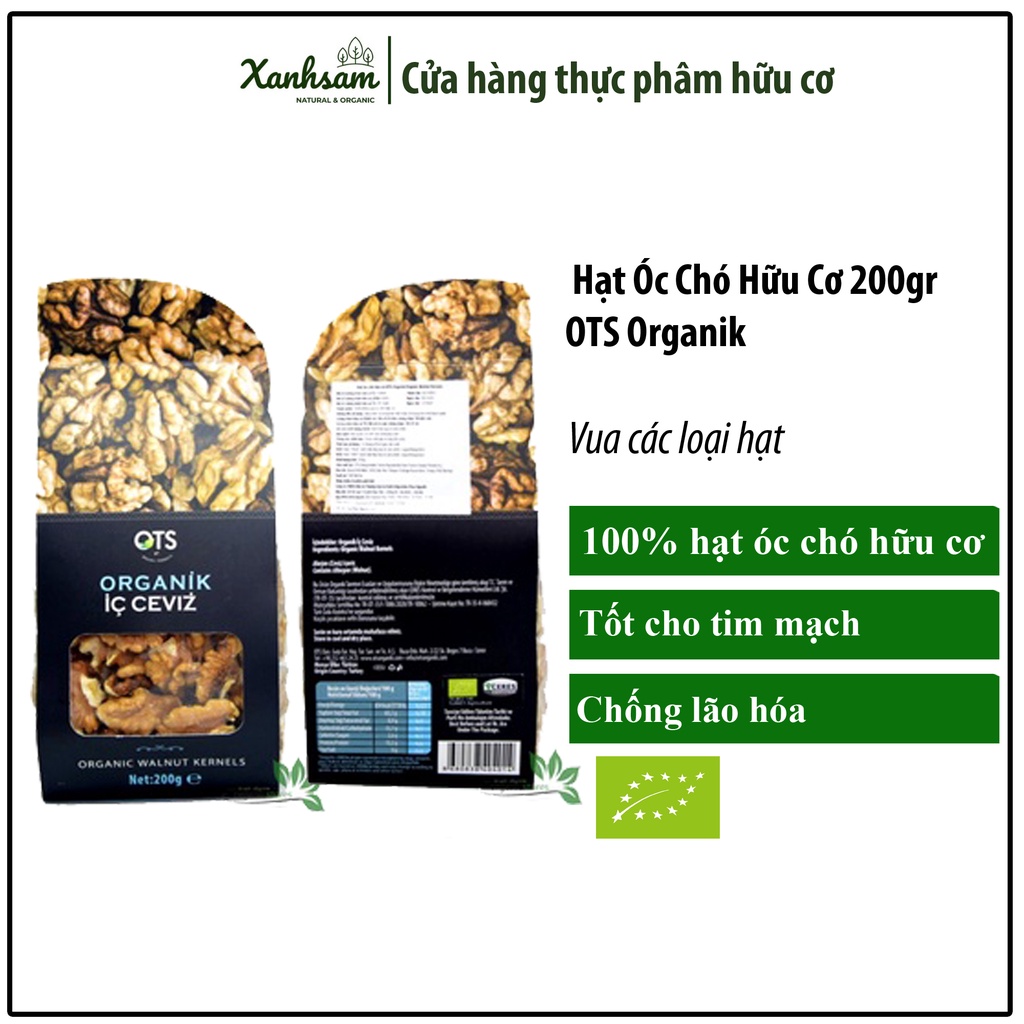 Hạt Óc Chó Hữu Cơ 200gr OTS Organik - XanhSam Organic