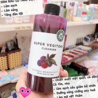 Sữa rửa mặt thải độc rau củ Super Vegitoks Cleanser 300ml