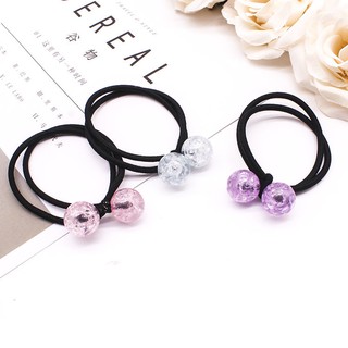 Combo 2 dây cột tóc, buộc tóc đính đá tròn 2 đầu (BT 81)