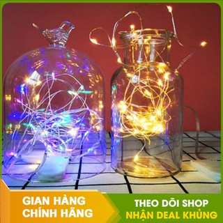 HÀNG NOEL Dây đèn Led đom đóm 3m. 10m - 30 bóng Fairy Light dùng pin AA