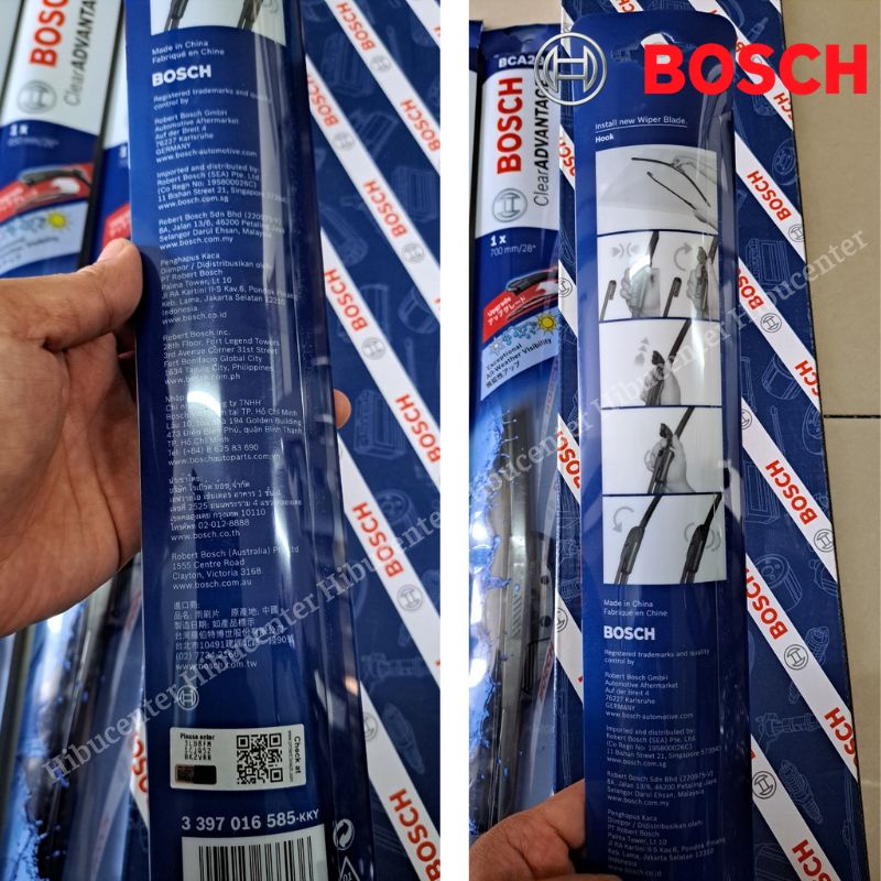 Gạt Mưa Cao Su BOSCH Clear Advantage - Móc Chữ U - Xương Mềm - Đủ Size | Chuyên Dành Cho Xe Châu Á