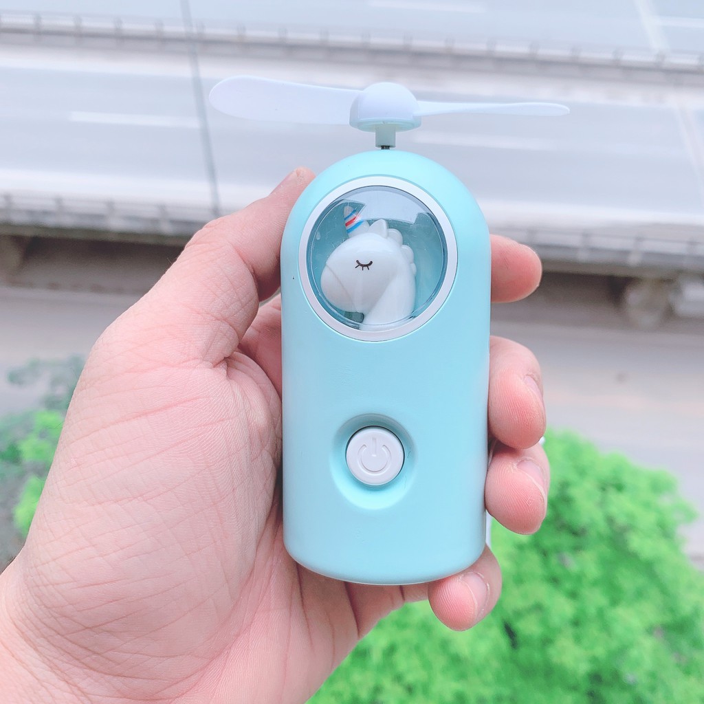 Quạt mini tích điện hình ngựa unico, quạt để bàn (ảnh thật 100%) #5