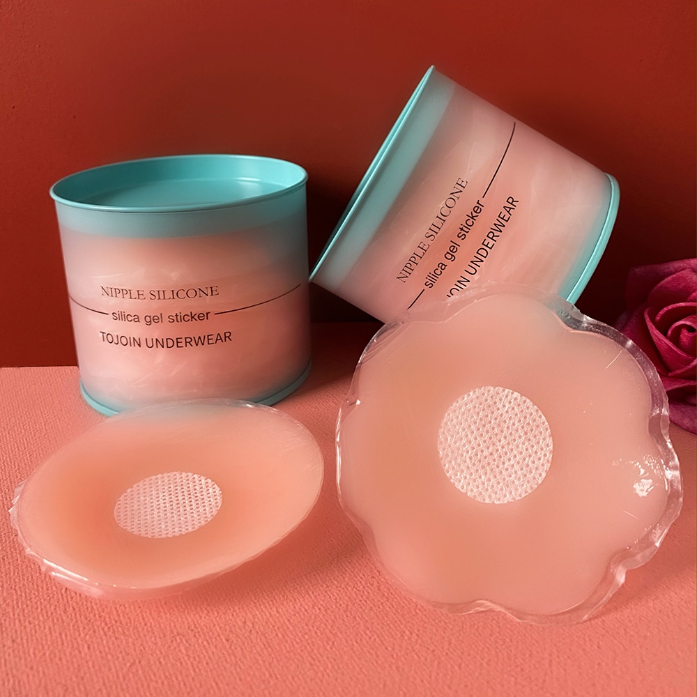 Set 4 Cặp Miếng Dán Ngực Bằng Silicone Chống Va Đập Thoáng Khí Dành Cho Nữ