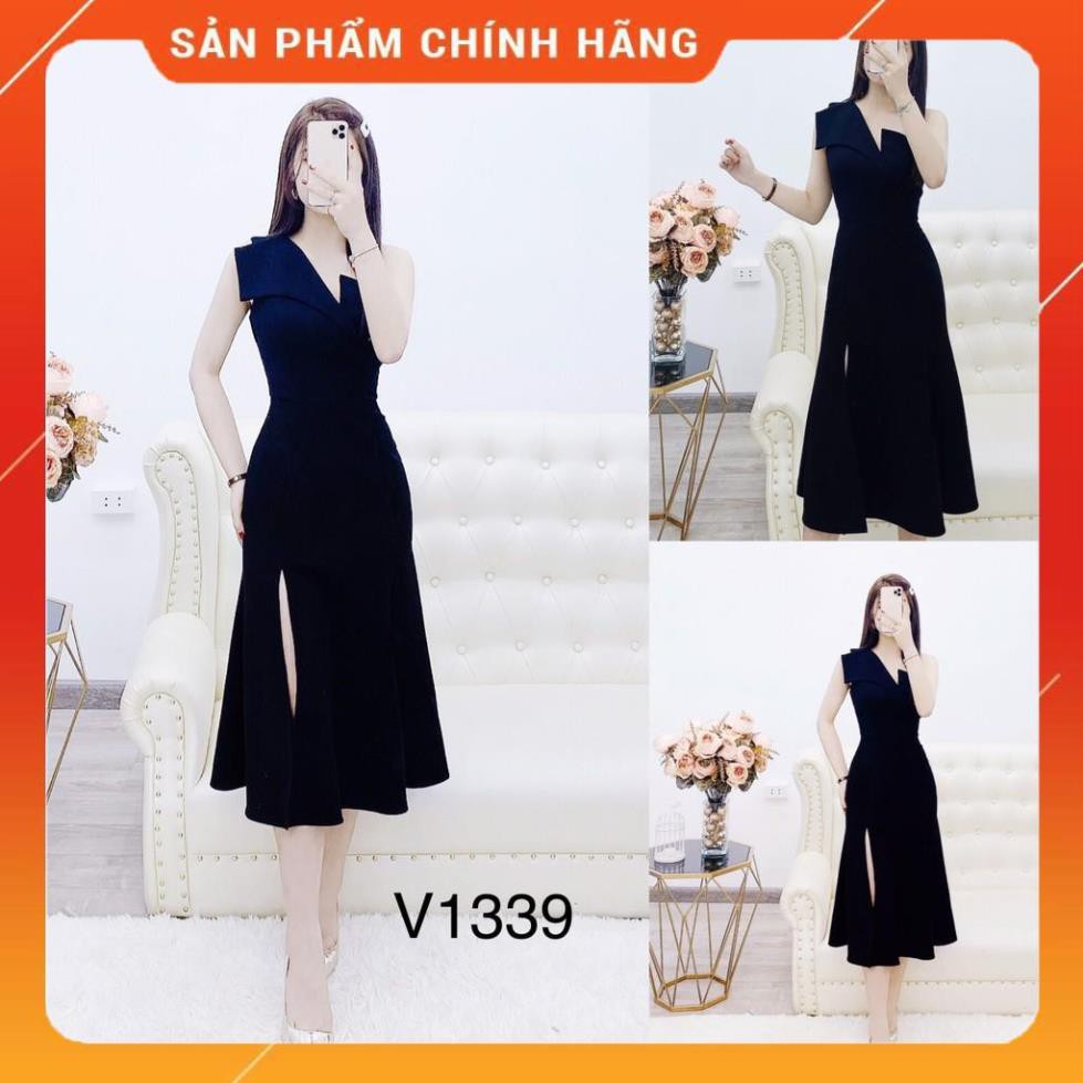 Đầm Lệch Vai- Đầm Body Đen Đuôi Cá Sang Trọng V1339- Chatfashion.vn1- Cao Cấp (Ảnh Thật Trải Sàn Do Shop Tự Chụp)