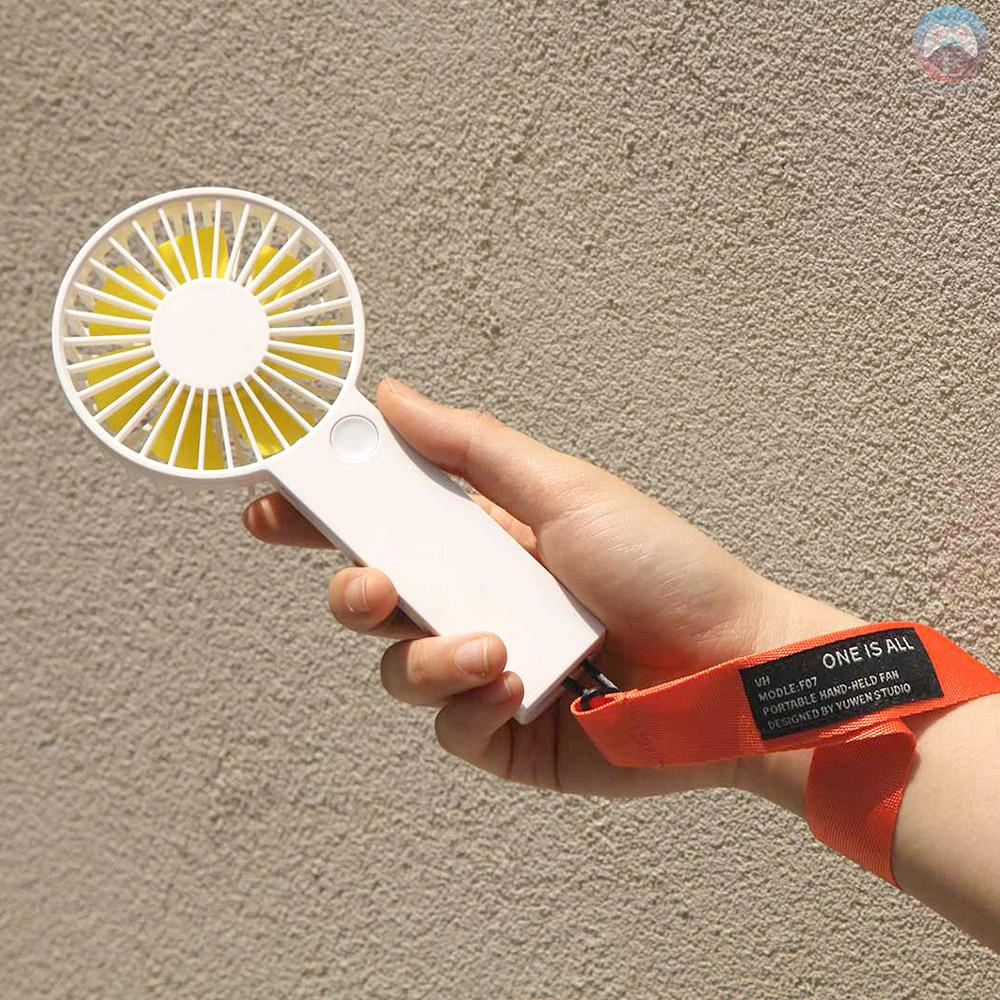 Ĕ  VH Mini Handheld Fan Portable Fan w/3 Speed Adjustable/USB Rechargeable Battery/Fashion Lanyard Cooling Face Fan Small Makeup Eyelash Fan for Women Girls Kids Outdoor and Indoor