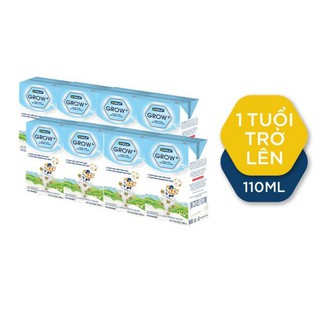Sữa tiệt trùng vpmilk grow+ - sữa tươi có đường, ít đường hộp giấy uống liền 110ml