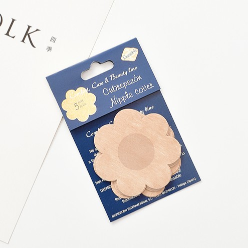 [Set 10 Cái] Miếng Dán Ngực Dùng 1 Lần, Miếng Dán Nhũ Hoa Bằng Vải mềm mại màu da giống thật không lộ