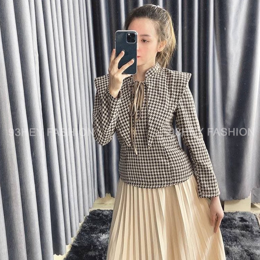 Áo Váy Nữ Thiết Kế Blazer Dạ Tweed Phong Cách Siêu Xinh (Ảnh Thật Có Sẵn) ADT01