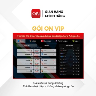 Toàn quốc [E-voucher] - Gói truyền hình VIP 4 tháng VTVcab ON