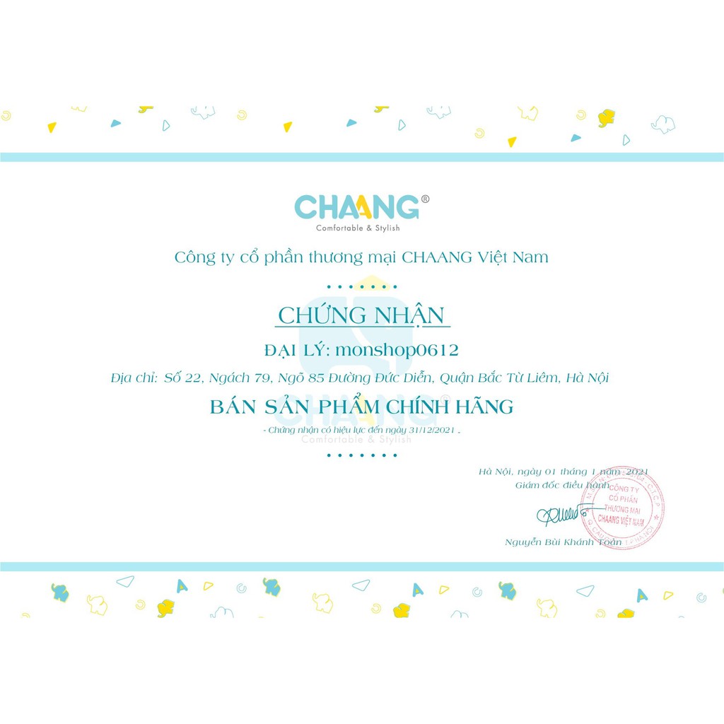 [CHAANG] Bộ ba lỗ hãng Chaang, BST Chaang Summer 2021, quân áo trẻ em Chaang cotton an toàn cho bé