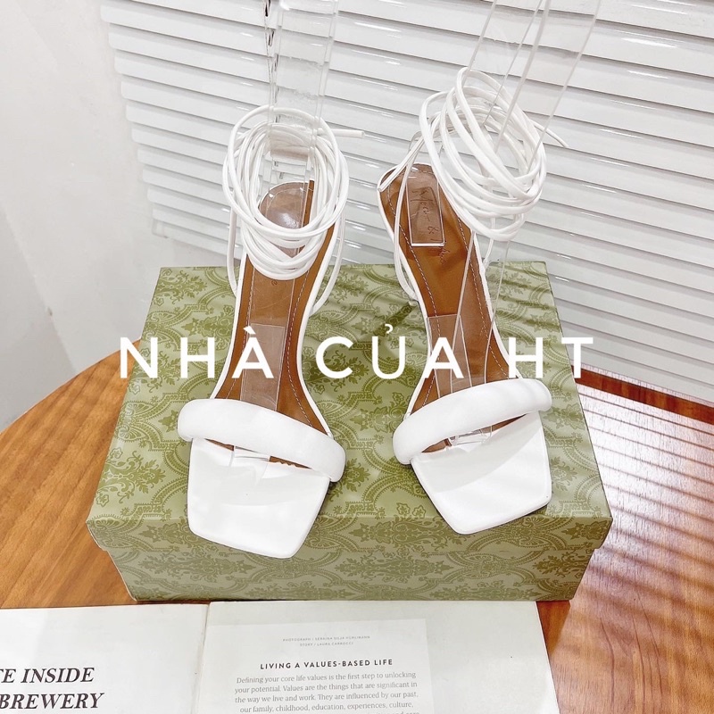 GIÀY SANDAL GÓT NHỌN 9 PHÂN DÂY QUẤN CHÂN SANG CHẢNH
