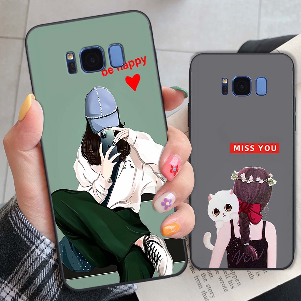 Ốp Samsung S8 / S8 Plus / S8+ in hình cô gái chàng trai cute cá tính phong cách trẻ trung