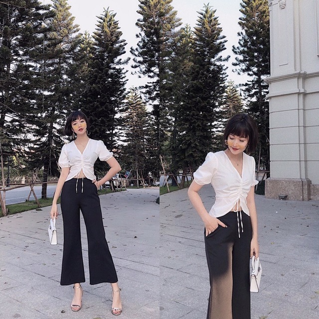 Set áo nhúm + quần ống rộng | BigBuy360 - bigbuy360.vn