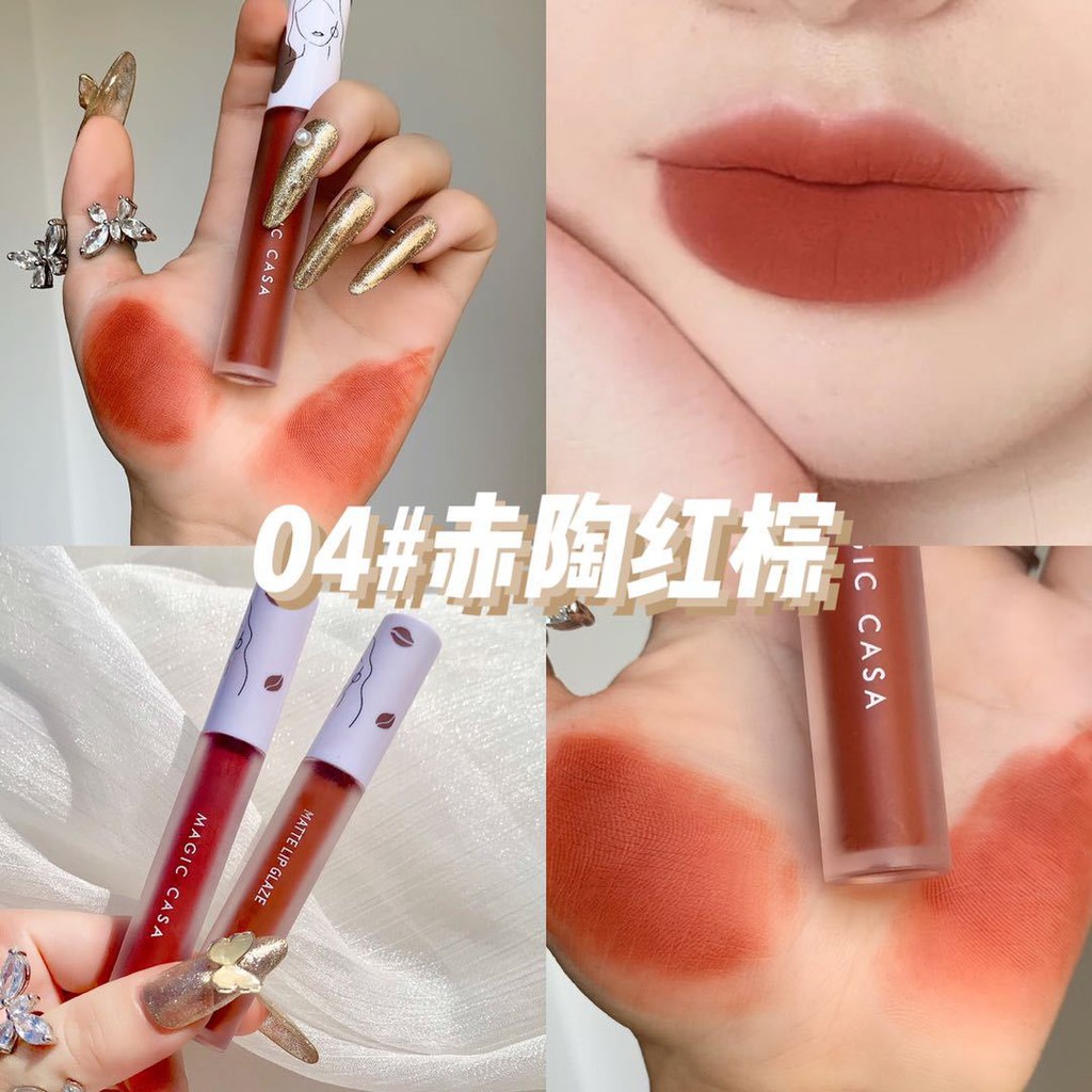 [Hàng mới về] Son kem nhung lì MAGIC CASA mịn mượt chống thấm nước lâu phai màu dành cho nữ | BigBuy360 - bigbuy360.vn