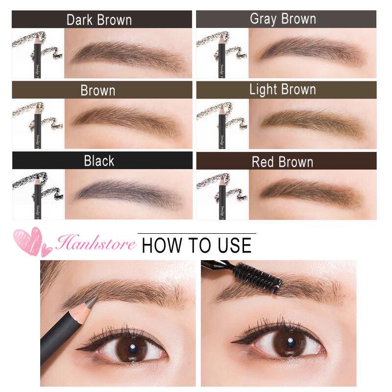 Chì Kẻ Mày 2 Đầu Missha The Style Smudge-proof Wood Eyebrow | BigBuy360 - bigbuy360.vn