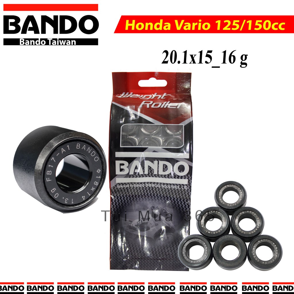 Bi nồi Bando Độ Honda Vario, AB125, PCX, SHVN, SH Ý, Click 125, SH Mode ( 12,2g, 14g, 16g, 18g )