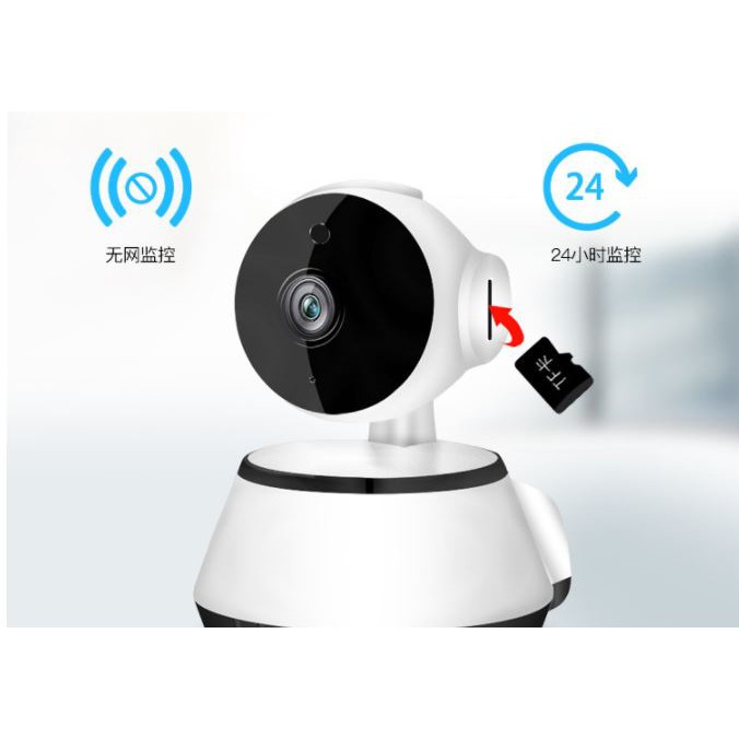 ( Bảo Hành 1 ĐỔI 1 )  Camera V380, camera wifi IP V380 tích hợp microphone ghi âm thanh, đàm thoại 2 chiều