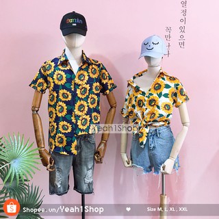 [Yeah1Shop]- Áo sơ mi hoa hướng dương - SMTC