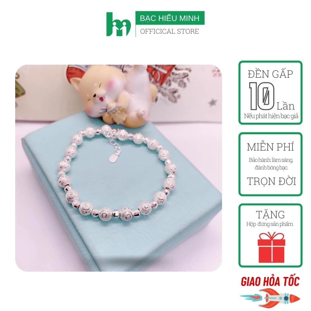 Lắc Tay Nữ Bạc Hiểu Minh LTU522 Bi Tròn Bạc ý Bảo Hành Vĩnh Viễn