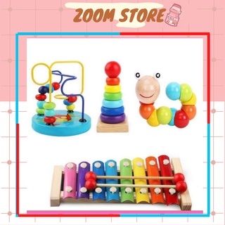 Sét 4 Món Đồ Chơi Gỗ Giúp Bé Phát Triển Trí Tuệ chất lượng cho bé ZoomStore