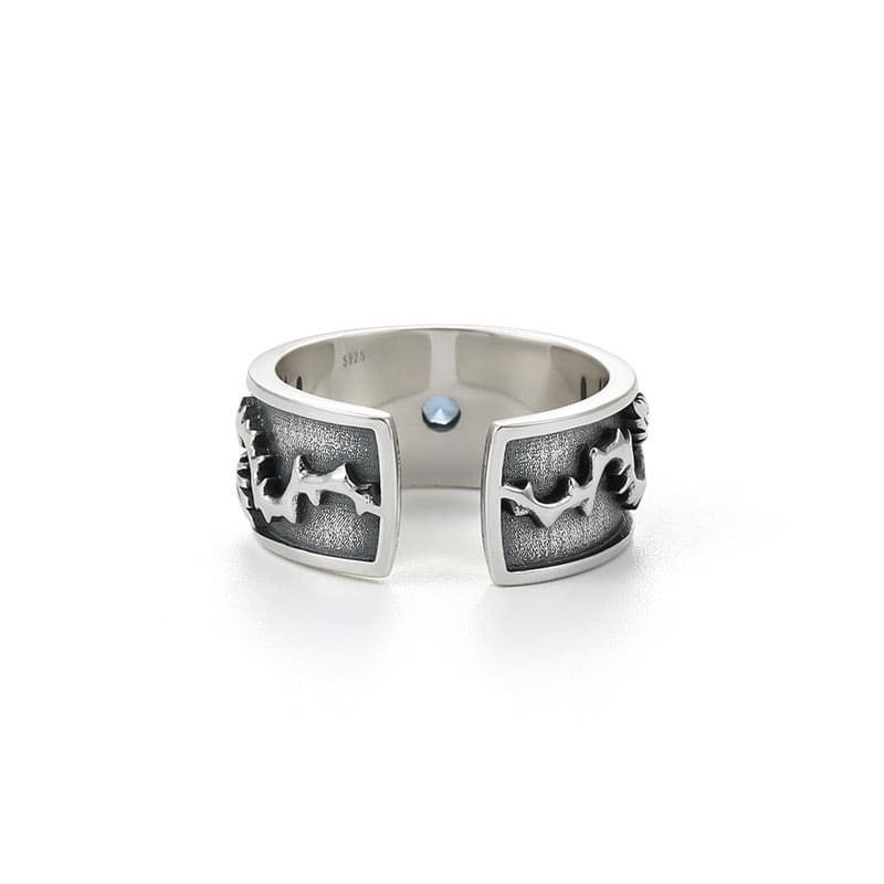 Nhẫn Nam Bạc Đính Đá Đẹp Cá Tính Rose Ring Unisex HipHop Basic Ngầu Hoa Hồng Lucifer Store Nhẫn Titan Không Gỉ - Rose